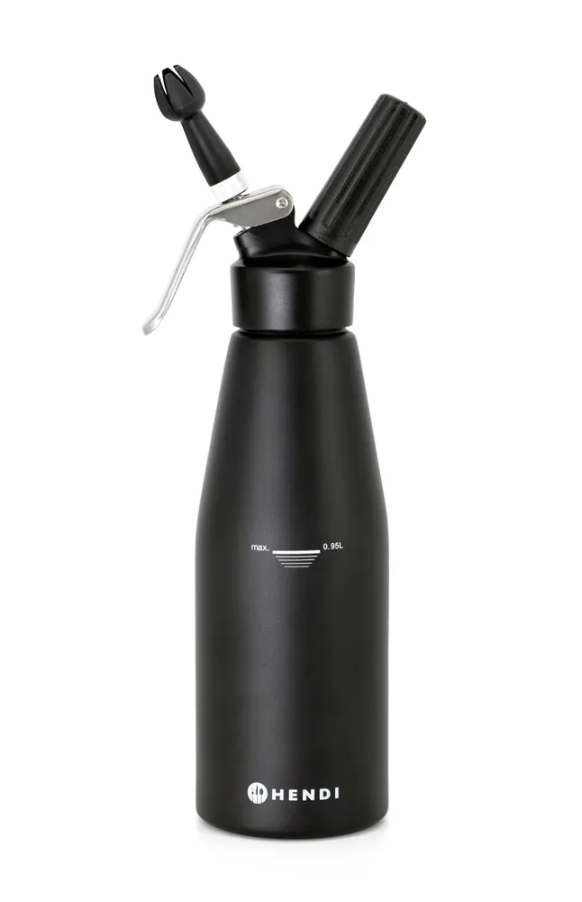 Cream whipper, HENDI, Kitchen Line, 0,95L, Black, ⌀95x(H)320mm