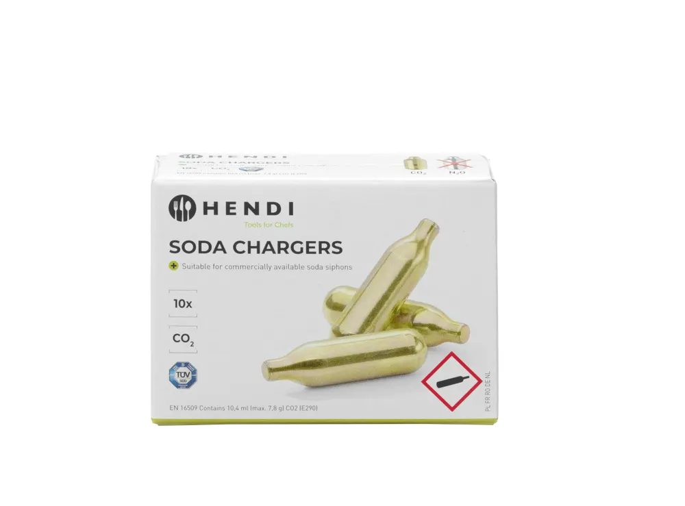 Soda chargers, BarUp, Gold, 10 pcs