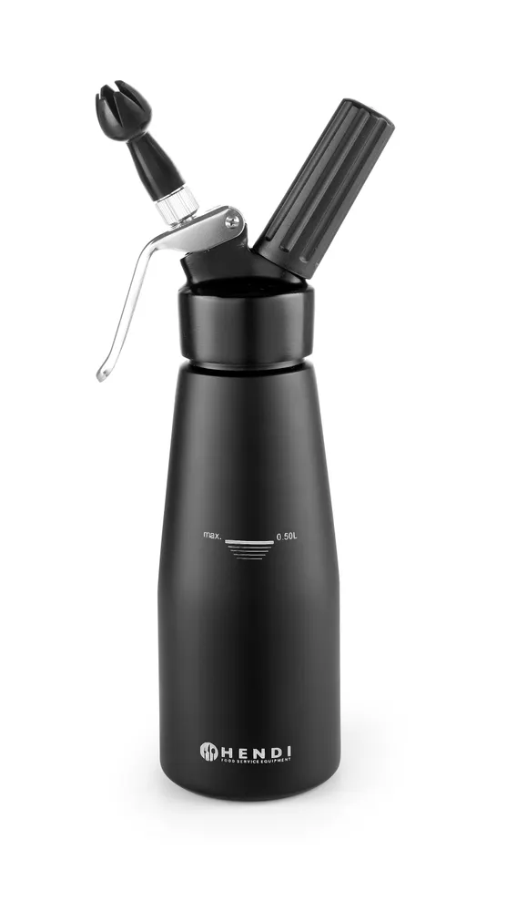 Cream whipper, HENDI, Kitchen Line, 0,5L, Black, ⌀80x(H)260mm
