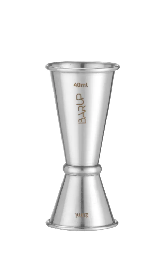 Jigger 20/40 ml, BarUp, 0,04L, Silver, ⌀42x(H)100mm, Round