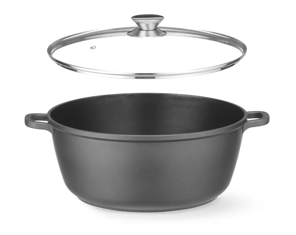 Vis Casserole with non-stick coating, HENDI, 7L, Black, 367x290x(H)122mm, Round, bilde 2