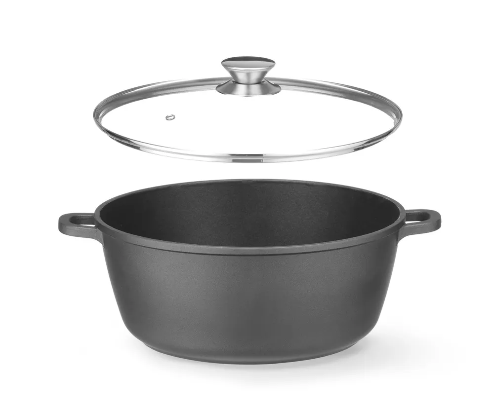 Vis Casserole with non-stick coating, HENDI, 7,5L, Black, 387x310x(H)130mm, Round, bilde 3