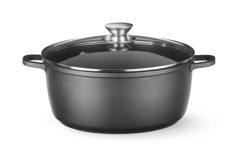 Casserole with non-stick coating, HENDI, 9L, Black, 405x332x(H)138mm, Round