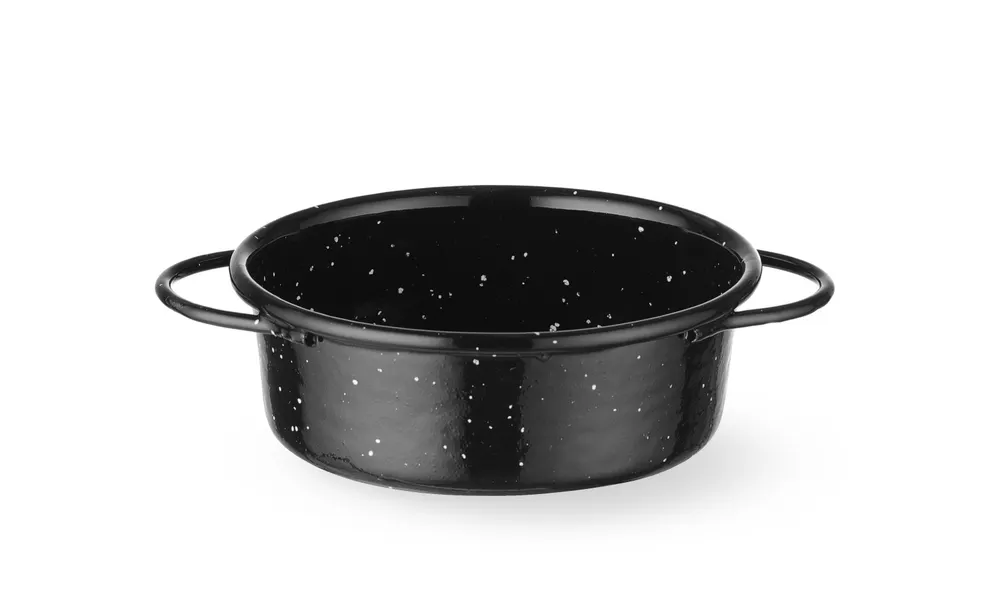 Casserole dish, enamelled, HENDI, Black, ⌀100x(H)40mm, Round