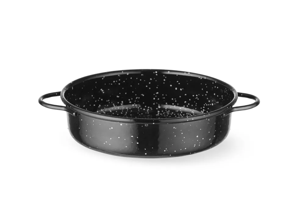 Casserole dish, enamelled, HENDI, Black, ⌀140x(H)45mm, Round