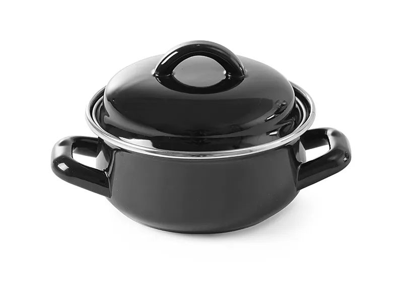 Soup & gravy pan - with lid, HENDI, 0,5L, Black, ⌀135x(H)105mm
