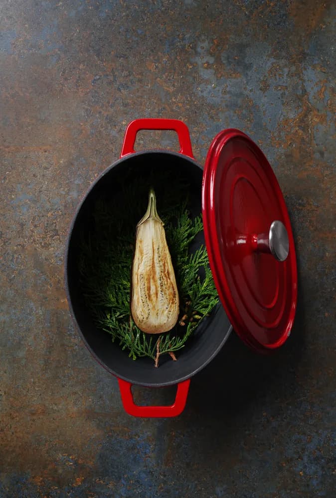 Vis Cast iron casserole enamelled, HENDI, 4,4L, Red, 365x220x(H)115mm, Oval, bilde 3