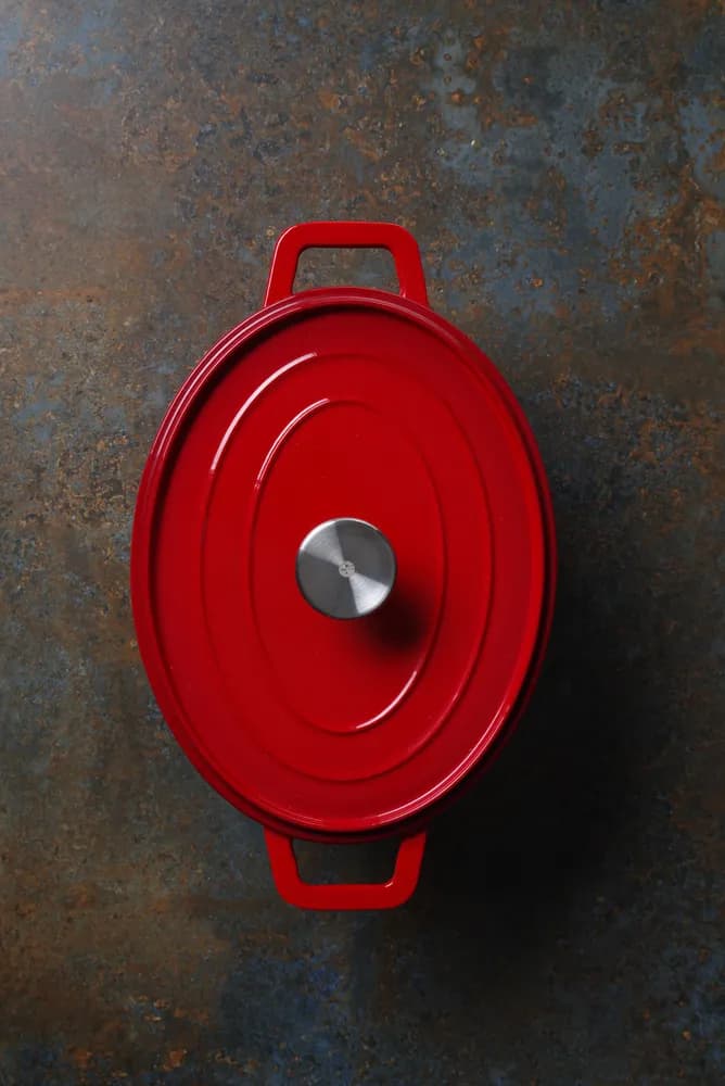 Vis Cast iron casserole enamelled, HENDI, 4,4L, Red, 365x220x(H)115mm, Oval, bilde 2