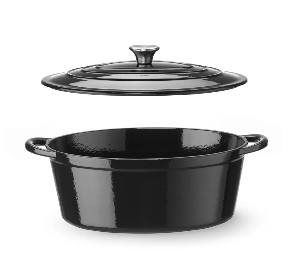 Vis Cast iron casserole enamelled, HENDI, 0,27L, Black, 130x100x(H)48mm, Round, bilde 6