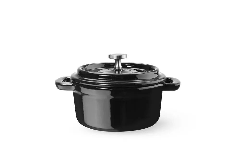 Vis Cast iron casserole enamelled, HENDI, 0,27L, Black, 130x100x(H)48mm, Round, bilde 2