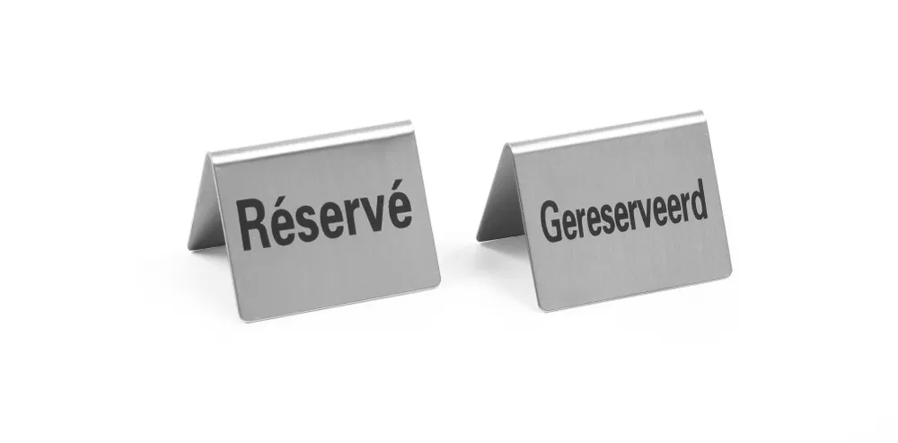 Vis Table sign Reserved , HENDI, Réservé, 4 pcs., 50x35x(H)40mm, bilde 2