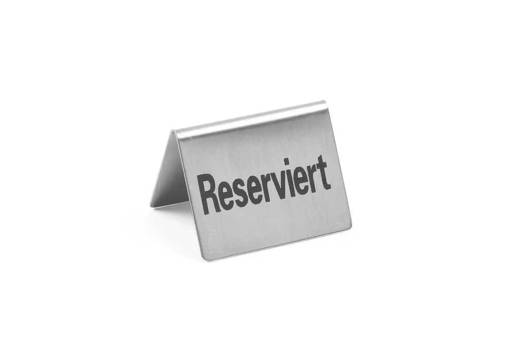Table sign Reserved , HENDI, Reserviert, 4 pcs., 50x35x(H)40mm