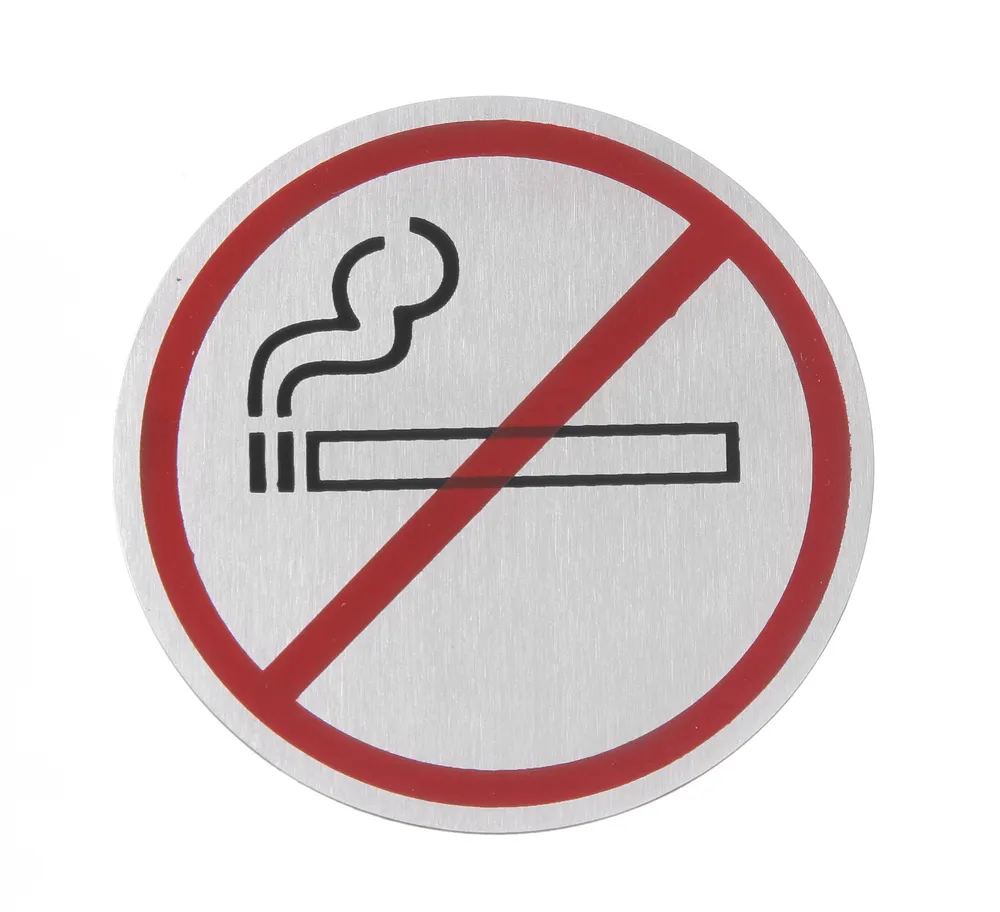 Door sign, HENDI, no smoking, ⌀75mm