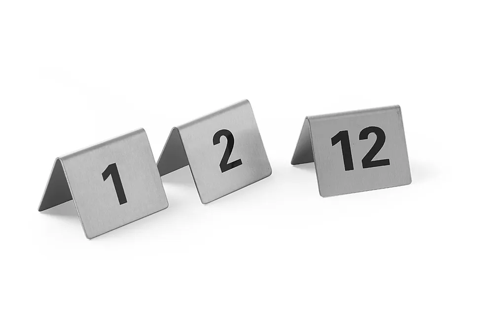 Tablestand numbers, HENDI, Numbers 1-12, 50x35x(H)40mm