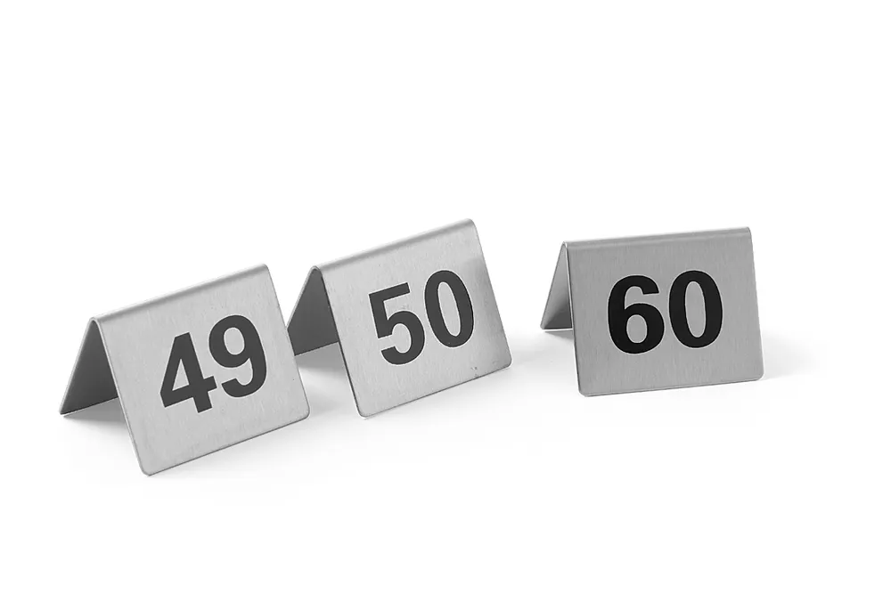 Tablestand numbers, HENDI, Numbers 49-60, 50x35x(H)40mm