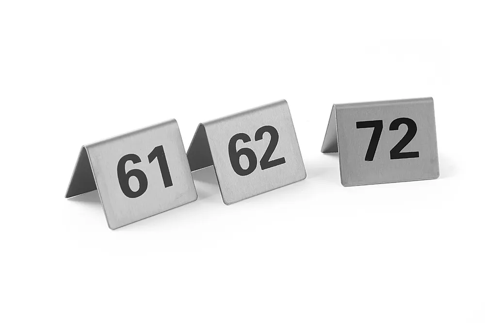 Tablestand numbers, HENDI, Numbers 61-72, 50x35x(H)40mm