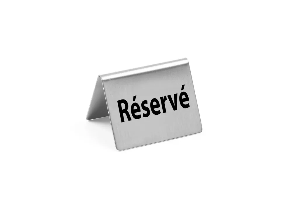 Table sign Reserved , HENDI, Réservé, 4 pcs., 50x35x(H)40mm