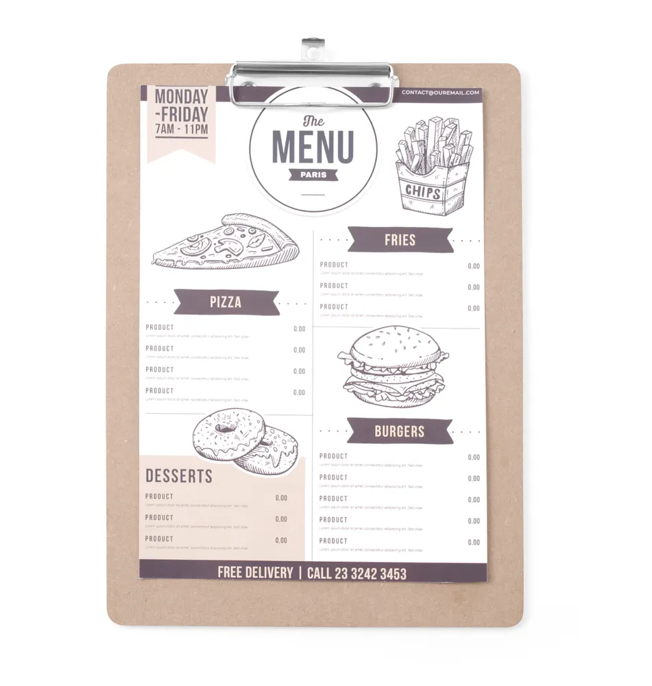 Vis Menu clipboard, HENDI, 240x330mm, bilde 2