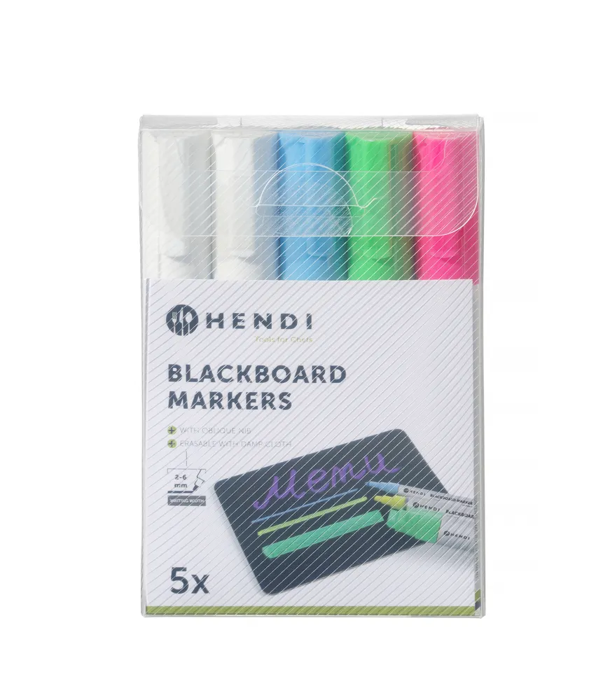 Vis Blackboard markers 6 mm, HENDI, 5 white markers, bilde 5
