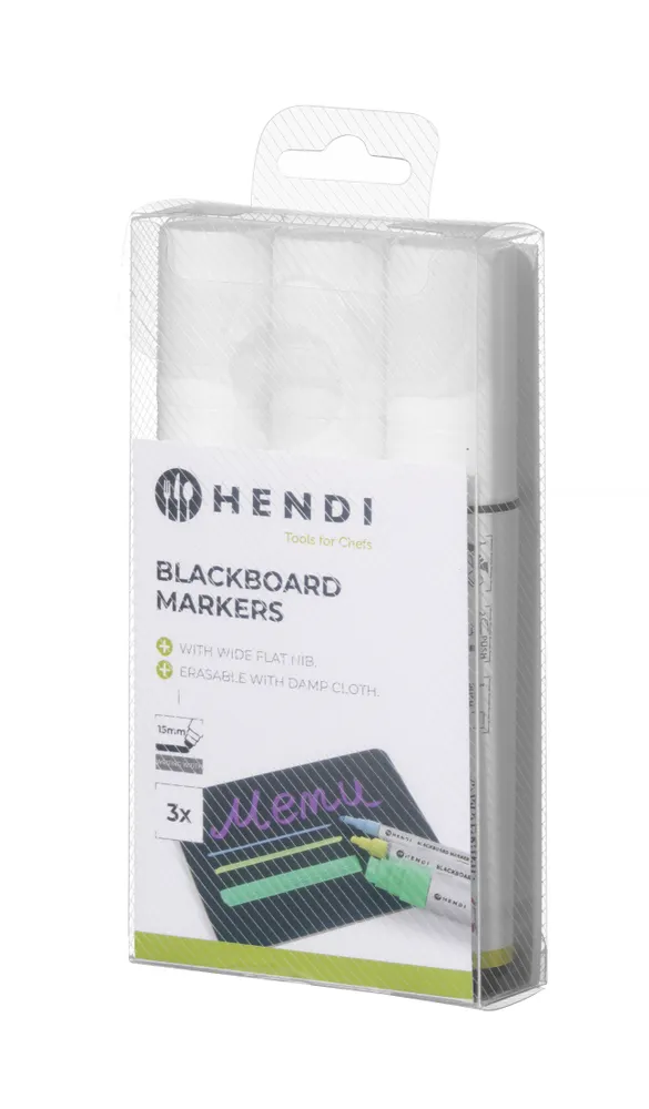 Vis Blackboard markers 15 mm, HENDI, 3 white markers, bilde 2