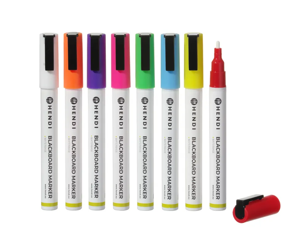 Vis Blackboard markers 3 mm, HENDI, 1 white, 1 red, 1 blue, 1 green, 1 yellow, 1 purple, 1 orange and 1 pink marker, bilde 6