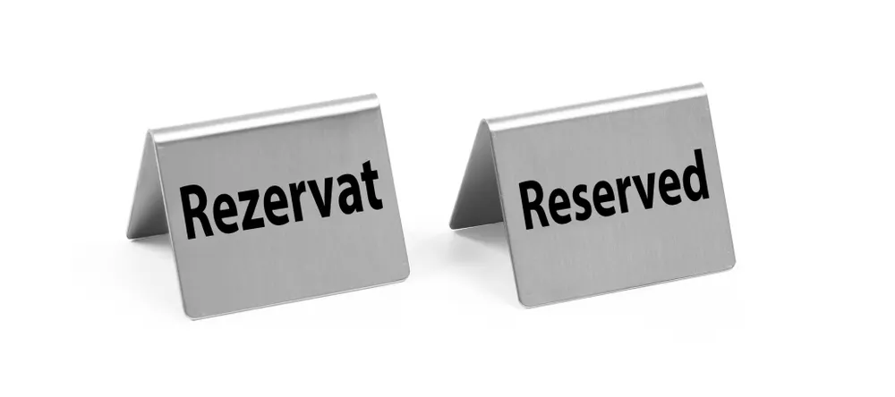 Vis Table sign Reserved , HENDI, Réservé, 4 pcs., 50x35x(H)40mm, bilde 3