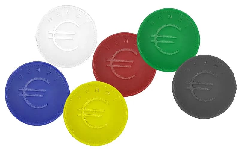 Vis Coin tokens – 100 pcs., BarUp, Red, 100 pcs., ⌀25mm, bilde 2