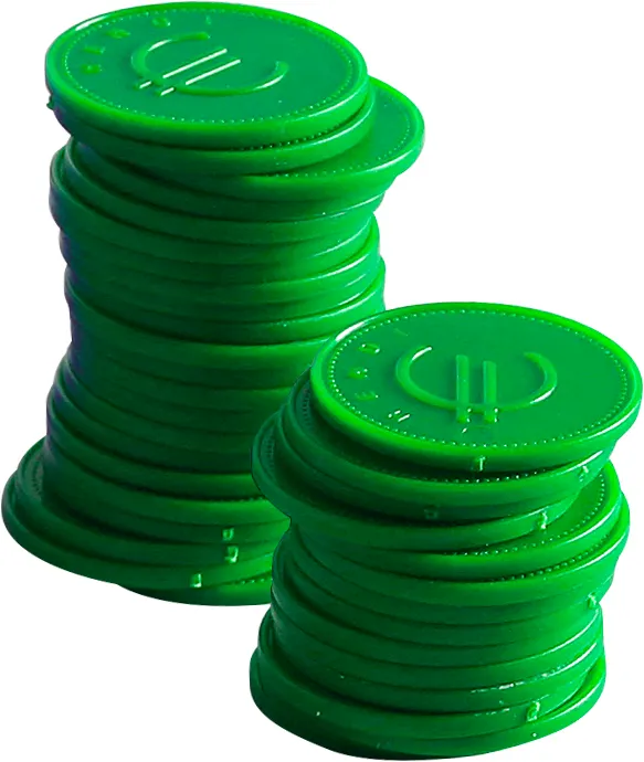 Vis Coin tokens – 100 pcs., BarUp, Red, 100 pcs., ⌀25mm, bilde 3
