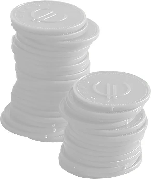 Vis Coin tokens – 100 pcs., BarUp, Red, 100 pcs., ⌀25mm, bilde 4