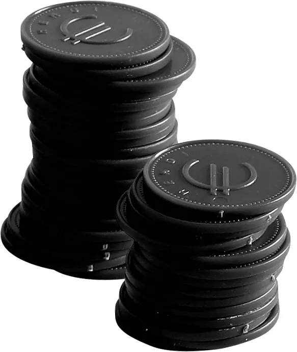 Vis Coin tokens – 100 pcs., BarUp, Red, 100 pcs., ⌀25mm, bilde 5