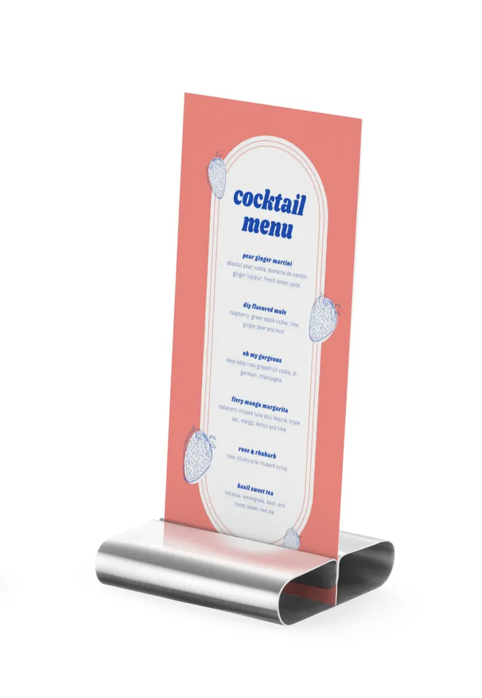 Vis Menu card table stand - 6 pcs, HENDI, 6 pcs., 80x77x(H)18mm, bilde 6