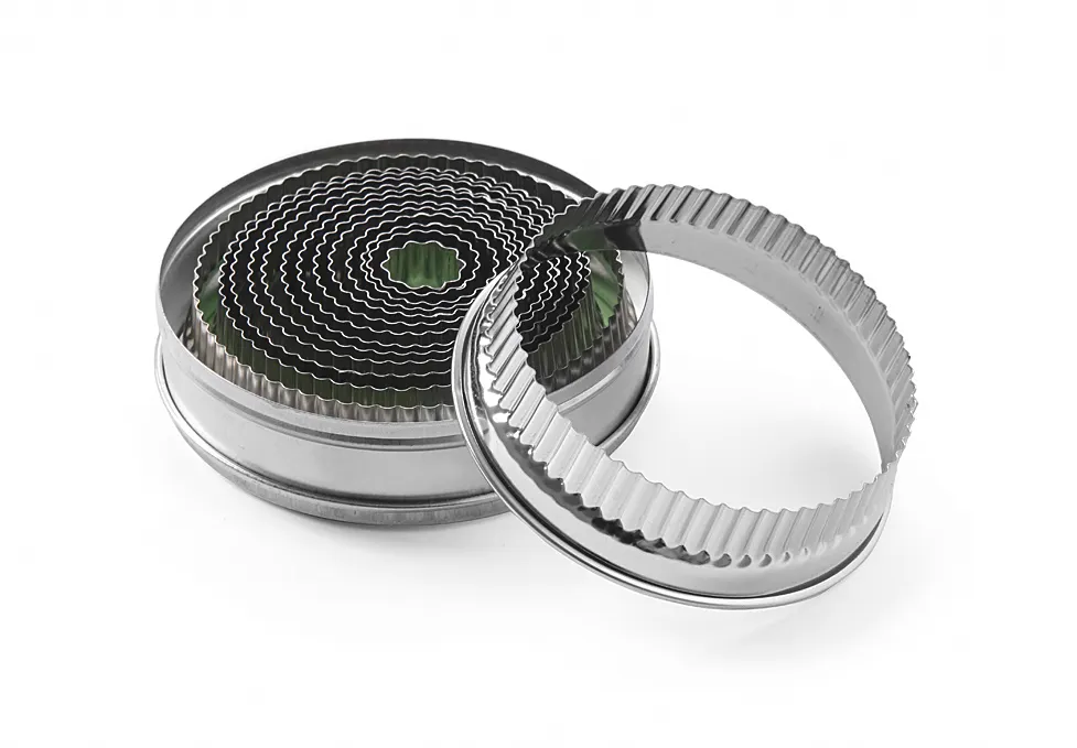 Pastry cutters, round – set, HENDI, with serrated edge, ø18-108, (H)35mm