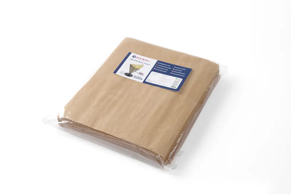 Greaseproof paper, HENDI, Beige, 500 pcs., 200x250mm