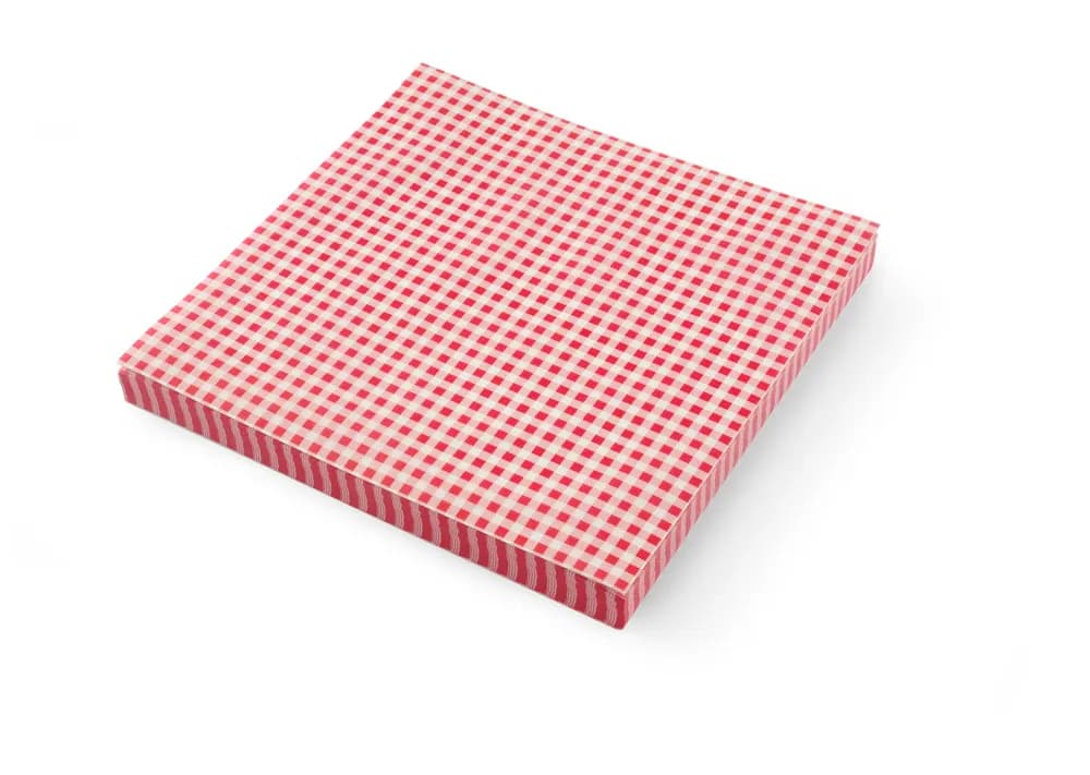 Greaseproof paper, HENDI, checked pattern, 500 pcs., 305x305mm