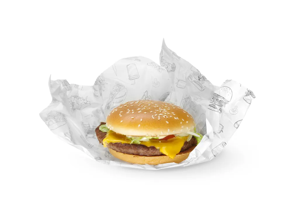 Vis Greaseproof paper, HENDI, Fast Food Illustration Pattern, 500 pcs., 250x350mm, bilde 4