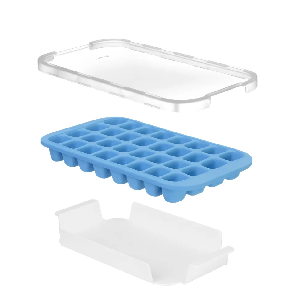 Vis Ice cube mould with lid and bottom tray, BarUp, Blue, 337x170mm, bilde 2