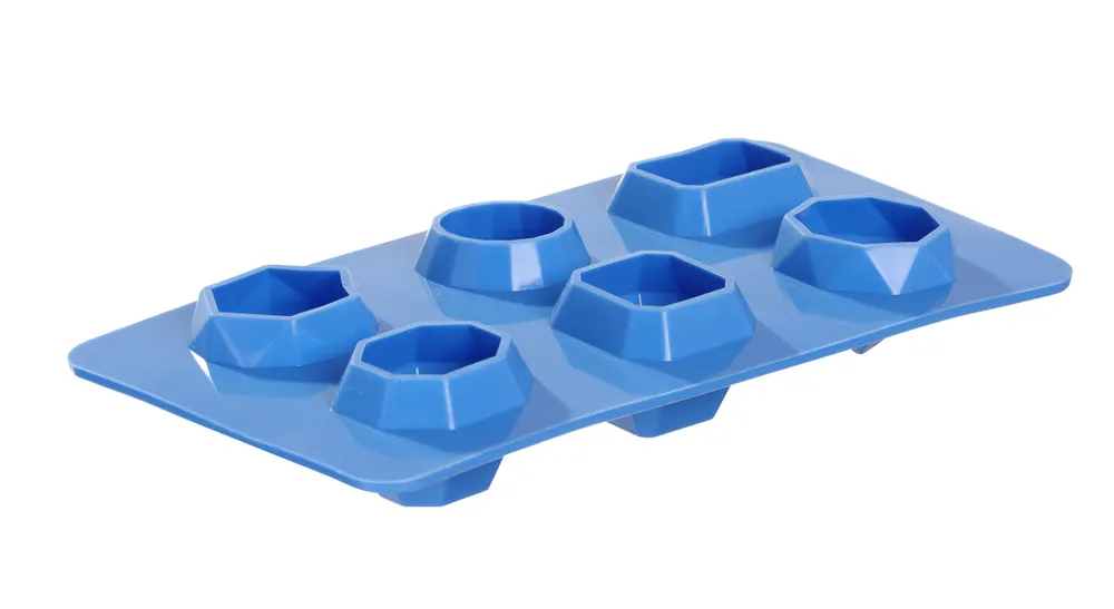 Ice cube mould gem-shaped, BarUp, Blue, 2 pcs., 190x105x(H)30mm