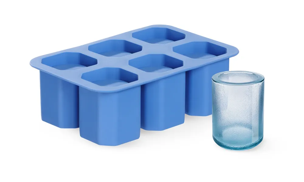 Vis Ice shot glass mould, BarUp, Blue, 125x190x(H)60mm, bilde 3