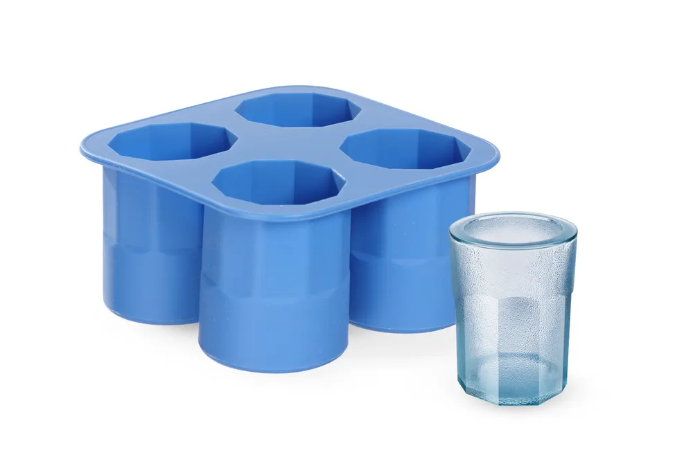 Vis Ice shot glass mould, BarUp, Blue, 122x122x(H)60mm, bilde 3