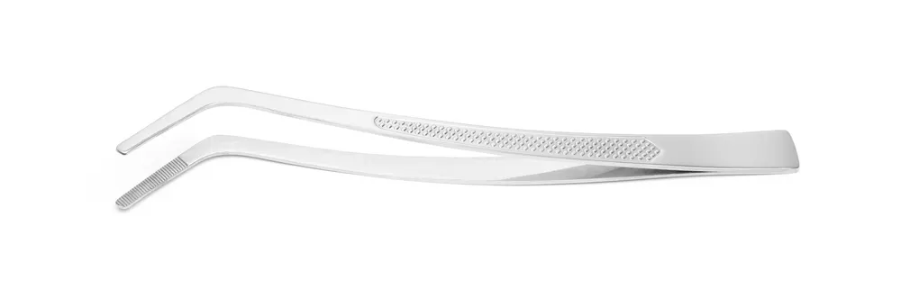Tweezer, curved, with profiled handle, HENDI, (L)240mm