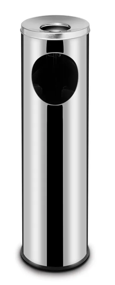 Standing waste bin with ashtray, HENDI, 15L, ⌀200x(H)700mm