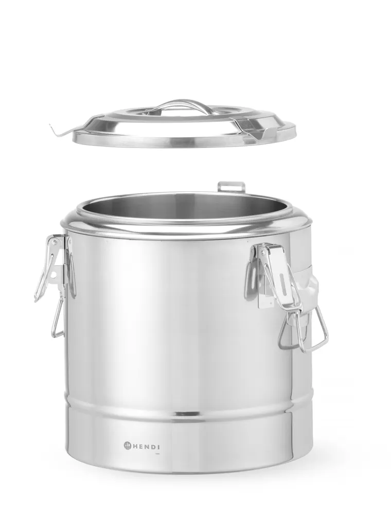 Vis Insulated portable container, HENDI, Kitchen Line, 19L, Silver, ⌀350x(H)400mm, bilde 8