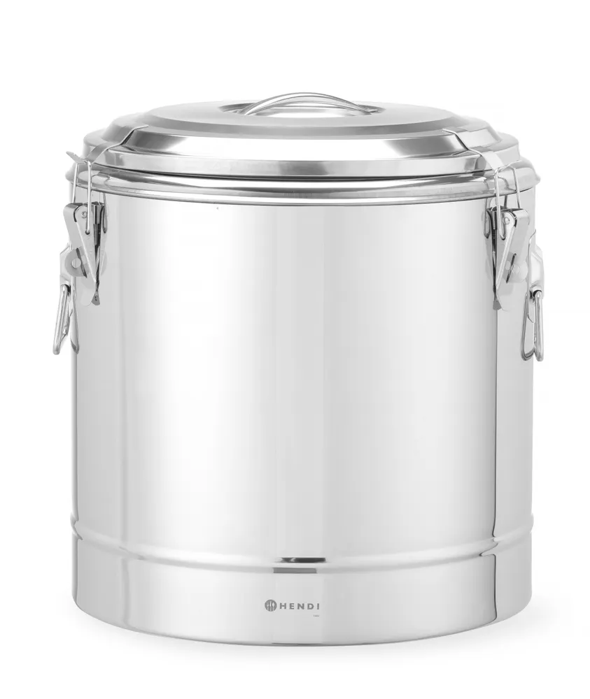 Insulated portable container, HENDI, Kitchen Line, 31L, Silver, ⌀400x(H)445mm