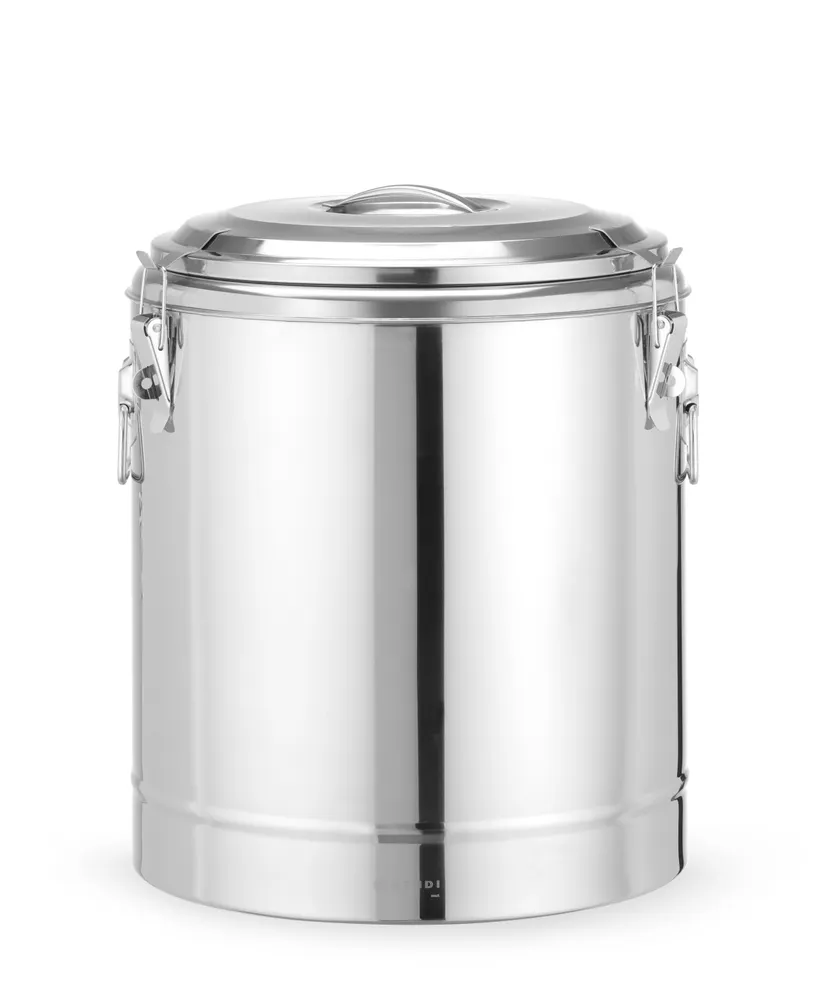 Insulated portable container, HENDI, Kitchen Line, 36L, Silver, ⌀400x(H)500mm