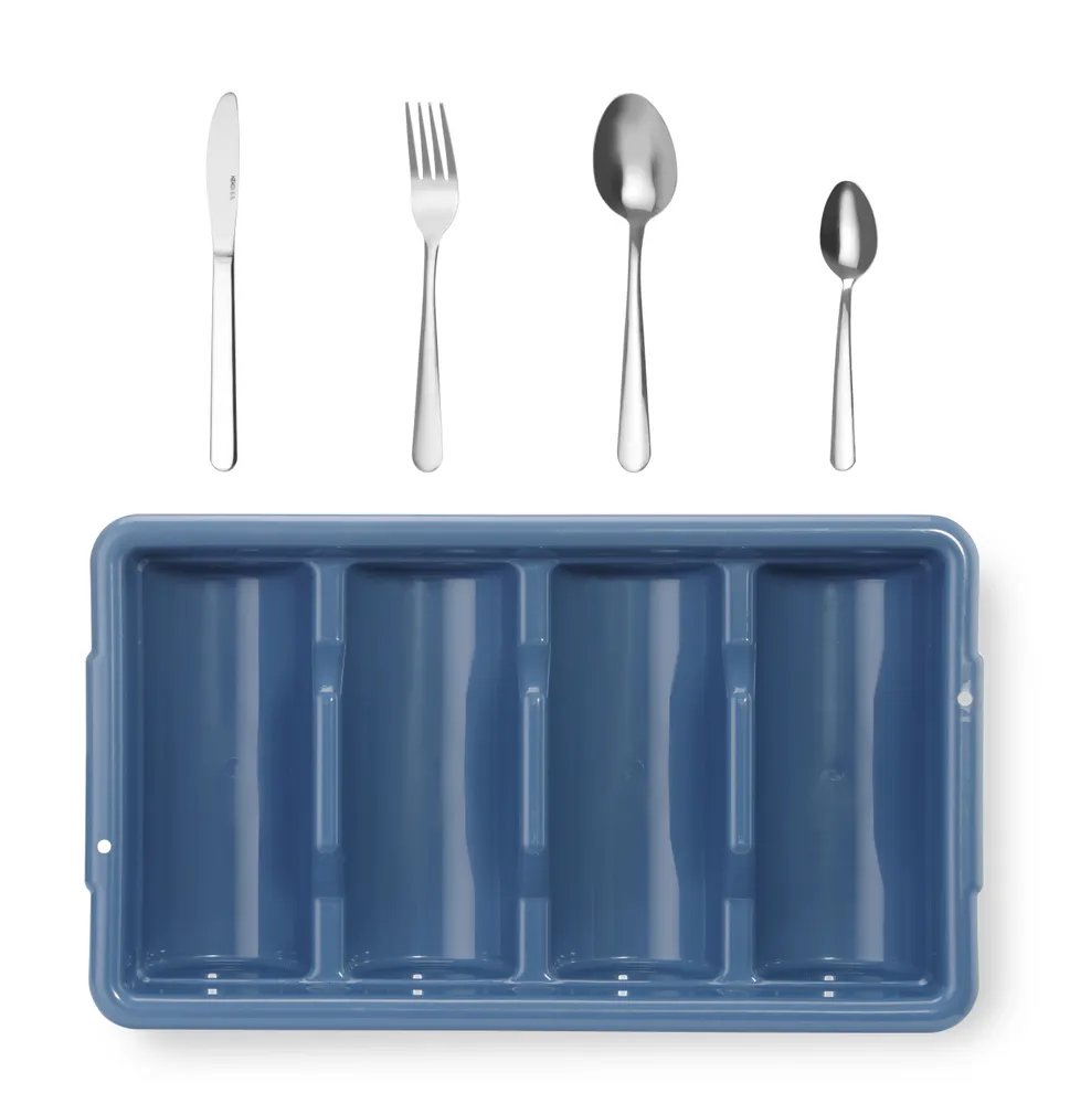 Vis Cutlery set with tray, HENDI, Blue, 525x300x(H)95mm, Rectangular, bilde 3