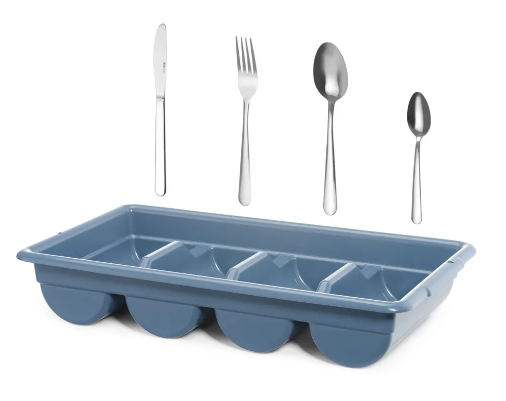 Vis Cutlery set with tray, HENDI, Blue, 525x300x(H)95mm, Rectangular, bilde 4