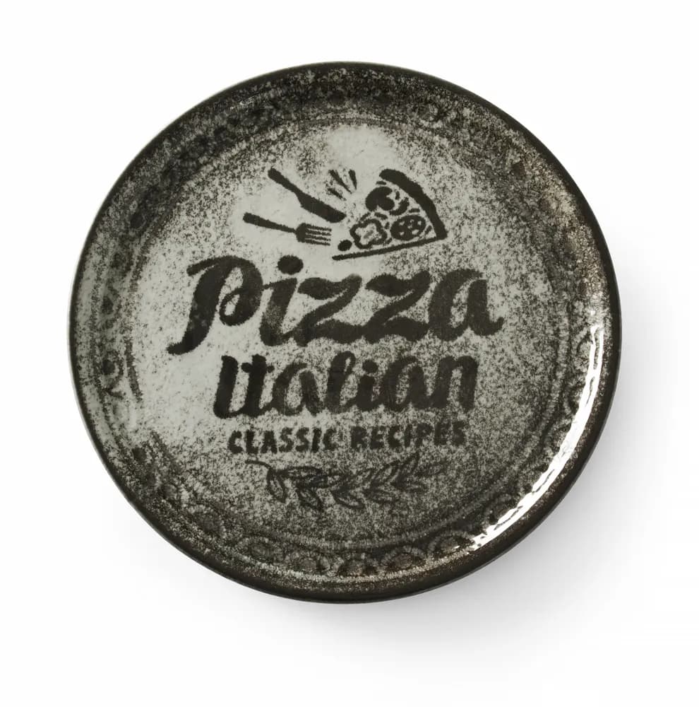Pizza plate Recipe Collection Black, HENDI, Black, ⌀310mm