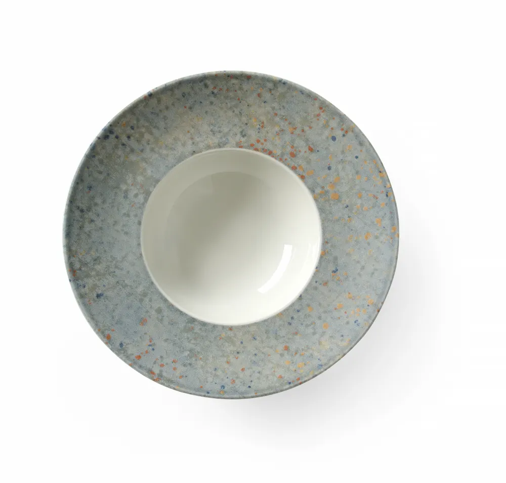 Pasta plate Drops Collection, HENDI, Drops Collection, Light grey, ⌀275mm