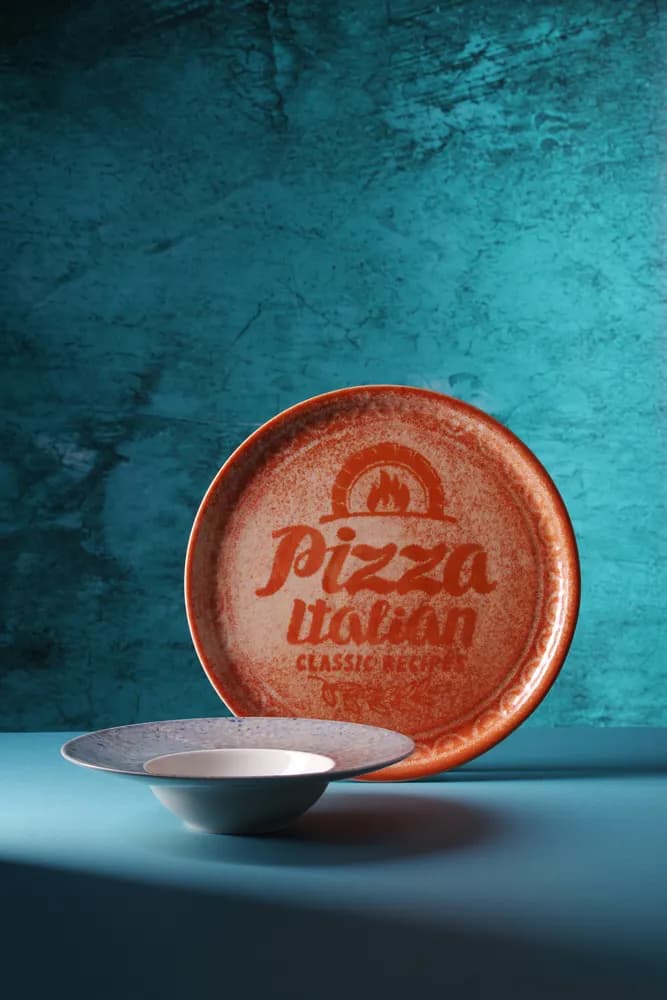 Vis Pizza plate Recipe Collection Brick Red, HENDI, Red, ⌀330mm, bilde 2