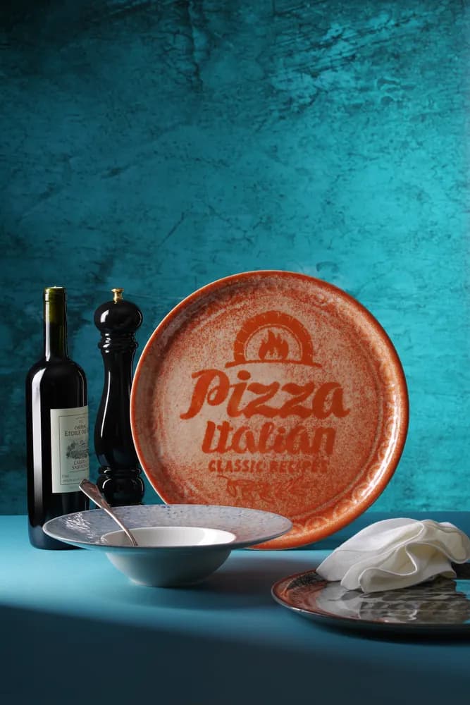 Vis Pizza plate Recipe Collection Brick Red, HENDI, Red, ⌀330mm, bilde 4